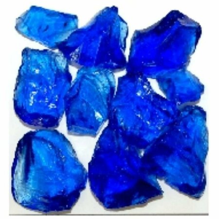 CALLE Recycled Chunky Glass Blue - Medium - 0.5-1 in. - 3 lbs CA2758214